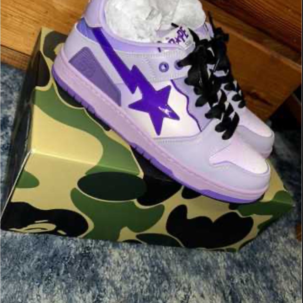 Brand new in plastic with box Bathing Ape Bape sk8 shoe